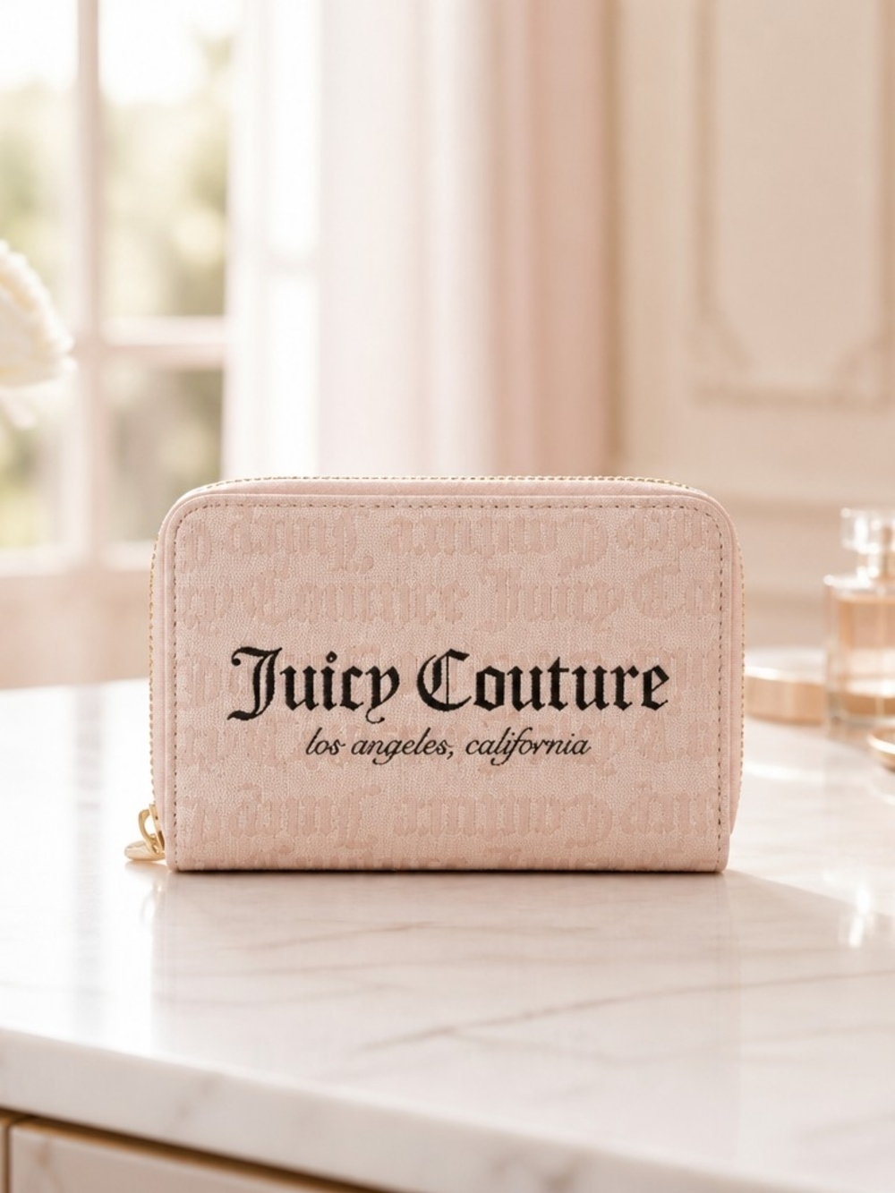 Juicy Couture Pink Double Zip Around Wallet NWT